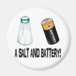Ett salt och ett batteri! magneter