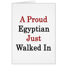 Ett stolt egyptiskt som precis in gås hälsningskort
