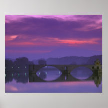 Europa frankrike, Provence, Avignon. Pont St, Print