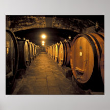 Europa italien, Toscana region. Chianti källare Affischer