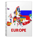 EUROPA KARTA ANTECKNINGS BOK