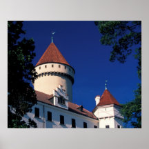 Europa Konopiste slott, tjeckisk republik, staty Affisch