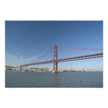 Europa, Portugal, Lisbon aka Lisboa). Ponte Fototryck