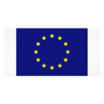 Europeiska unionflagga hälsningskort med foto
