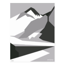 Everest svart - konstgallerival vykort
