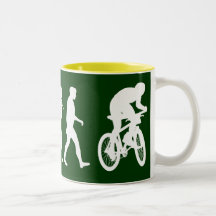 Evolution av berg som cyklar bergbiker kaffe muggar