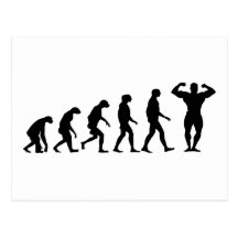Evolution av Bodybuilding Vykort