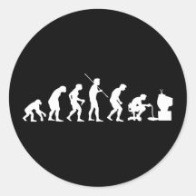 Evolution av videospel som spelar gameren klistermärken