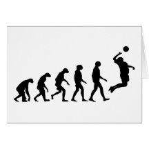 Evolution av volleyboll hälsningskort