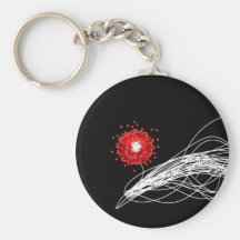 Exotisk blomma Keychain Nyckelringar