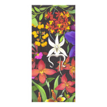 Exotisk Orchidträdgårdbokmärke Rackkort