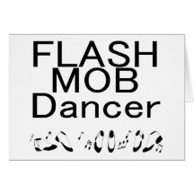 Exponera mobsterdansare som dansar fot hälsningskort