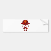 Exponeringsglas för moustache för Hipster1b derby Bildekal