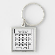 F002 Keych sq lg - räknemaskindesign Nyckel Ringar