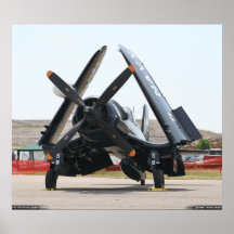 F4U--4NCorsair (nattkämpeVariant) Affisch