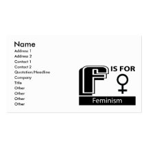 F är för feminism visitkort