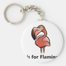 F är för Flamingo Nyckel Ring