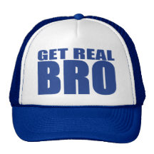 Få den verkliga Bro truckerkepsen (blått)