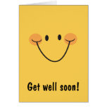 Få det väl snart kortet med stor lycklig smiley
