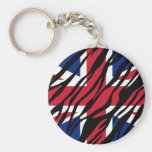 Facklig jackzebra tryck Keychain Nyckel Ring