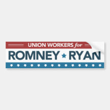 Fackliga arbetare för den Romney Ryan bildekalet