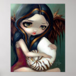 Fae för snäckskal för TRYCK för NautilusängelKONST affischer