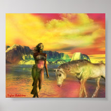Faen och unicornen print