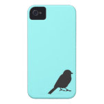 Fågel för svala för blått för Sparrowsilhouette ch iPhone 4 Case-Mate Skal