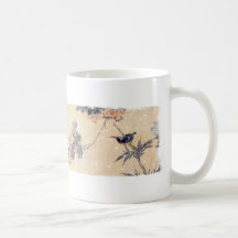Fågel i bambu kaffe kopp