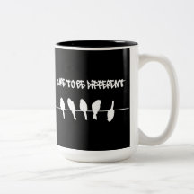Fåglar på en binda - våga för att vara olikt (svar kaffe koppar