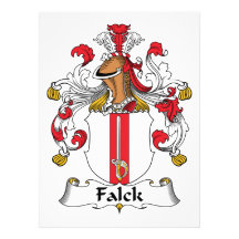 Falck familjvapensköld inbjudningskort