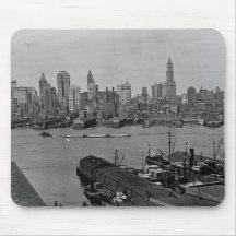 Fäll ned New York horisont East River New York Cit Musmattor