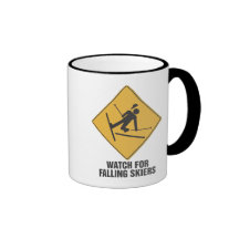 Fallande Skiers Kaffe Kopp