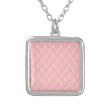 Falling Heart Cupcake Pattern Personalized Necklace