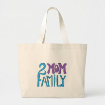 Familj för 2 mamma tygkassar