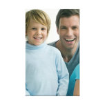 Familjfotouppsättning mig på kanfasväggkonst sträckta canvas tryck