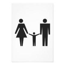 FamiljSilhouette Anpassade Inbjudningskort