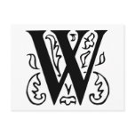 Fancy Letter W Post Card