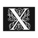 Fancy Letter X Postcard