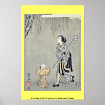 Fånga syrsor vid Suzuki, Harunobu Ukiyoe Posters