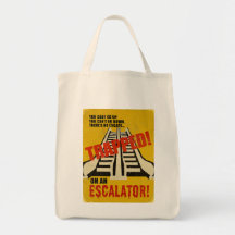 Fångat på en rulltrappa tote bag