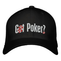 Fången poker broderad baseballmössa broderade kepsar