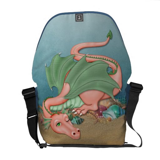 Fantasi för koralldrakehav messenger bag