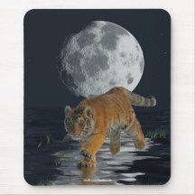 Fantasi Mousepad för fullmåne för tigerungevild ka Musmatta