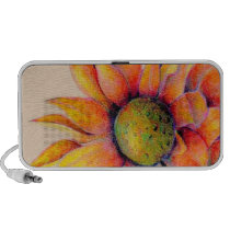 Fantasiblomma i apelsin laptop speakers