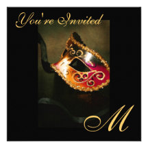Fantasimaskeraden maskerar Monogramguldinbjudan