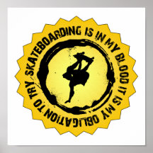 Fantastisk Skateboarding förseglar Affischer