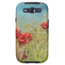 Fantasy poppies samsung galaxy s3 carcasas