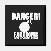 Fara!  Fartbomb som exploderar Magnet För Kylskåp