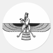 Faravahar Rund Klistermärke